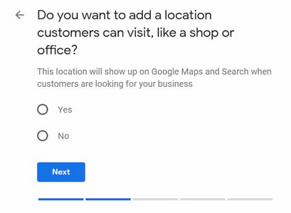 Step 5: Local Business or Service Area
